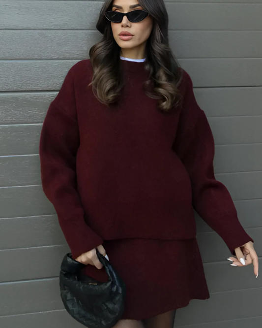 Alder & Thread | Heidi | Chic 2-Piece Ensemble – Sweater & Skirt