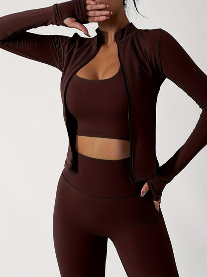 Alder & Thread Perfect Work Out Set – Long Sleeve Zip-Up Jacket + Pants