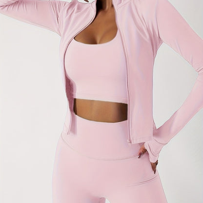 Alder & Thread Perfect Work Out Set – Long Sleeve Zip-Up Jacket + Pants