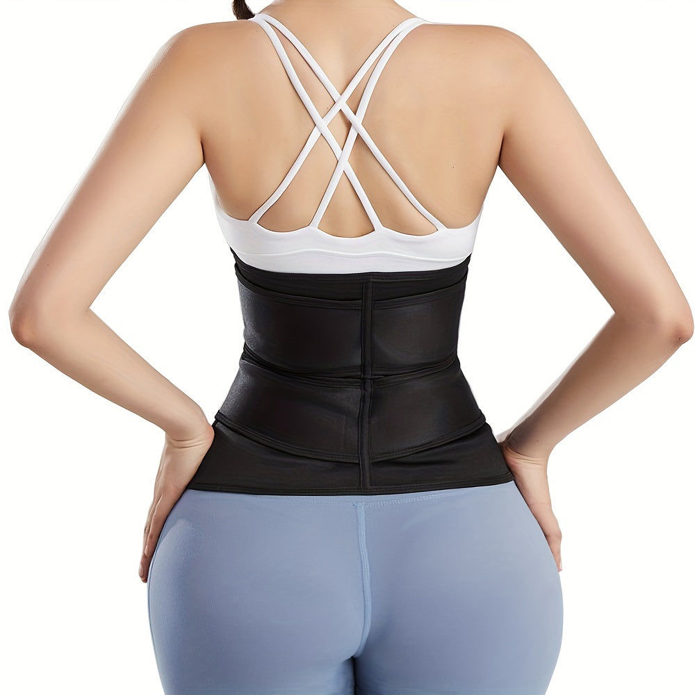 Zipper Waist Trimmer with Double Belt – Adjustable Compression Waist Trainer