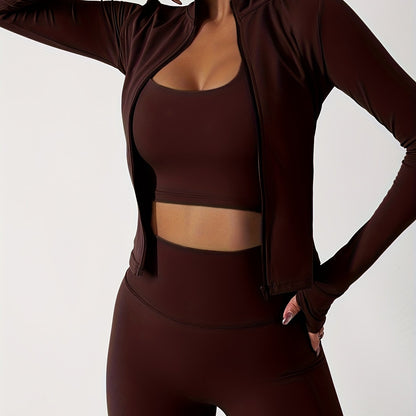 Alder & Thread Perfect Work Out Set – Long Sleeve Zip-Up Jacket + Pants