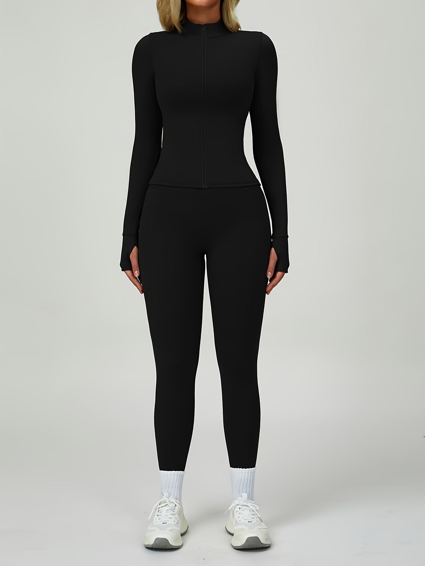 Alder & Thread Perfect Work Out Set – Long Sleeve Zip-Up Jacket + Pants