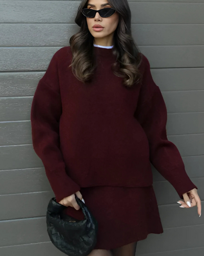 Alder & Thread | Heidi | Chic 2-Piece Ensemble – Sweater & Skirt