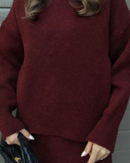 Alder & Thread | Heidi | Chic 2-Piece Ensemble – Sweater & Skirt