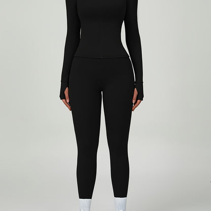 Alder & Thread Perfect Work Out Set – Long Sleeve Zip-Up Jacket + Pants