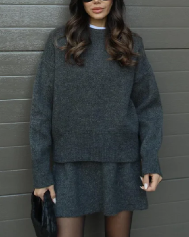 Alder & Thread | Heidi | Chic 2-Piece Ensemble – Sweater & Skirt